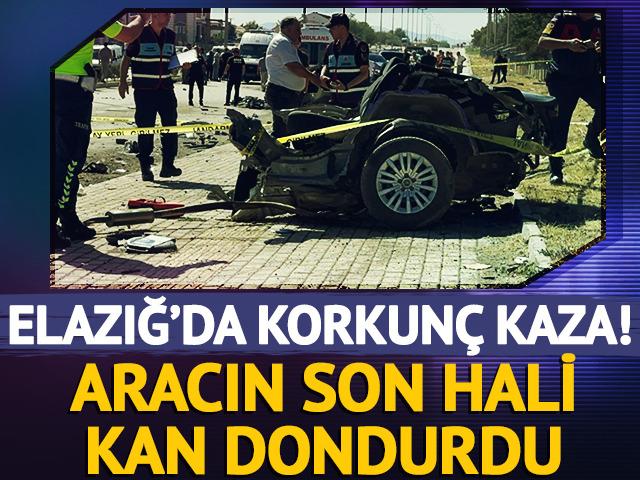 Elazığ'da korkun&ccedil; kaza! İkiye b&ouml;l&uuml;nd&uuml;: 2 &ouml;l&uuml;, 2 yaralı