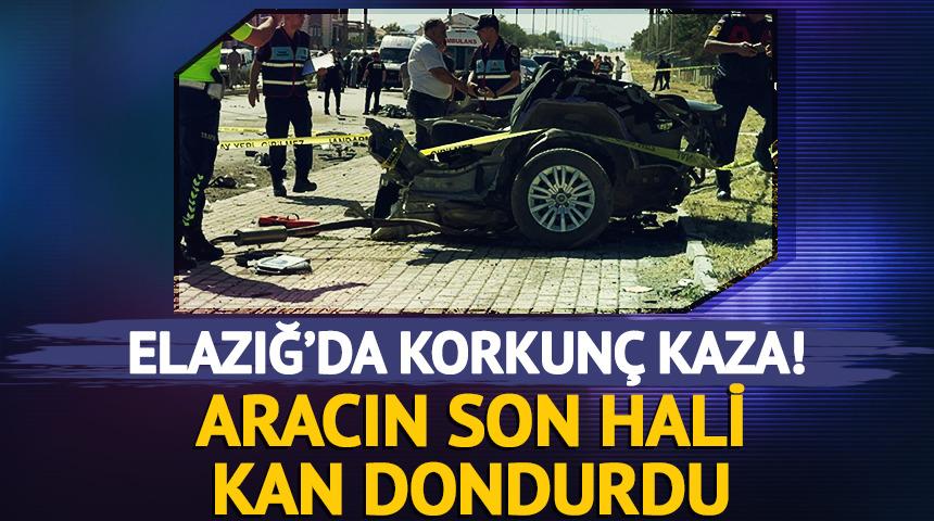 Elazığ'da korkun&ccedil; kaza! İkiye b&ouml;l&uuml;nd&uuml;: 2 &ouml;l&uuml;, 2 yaralı