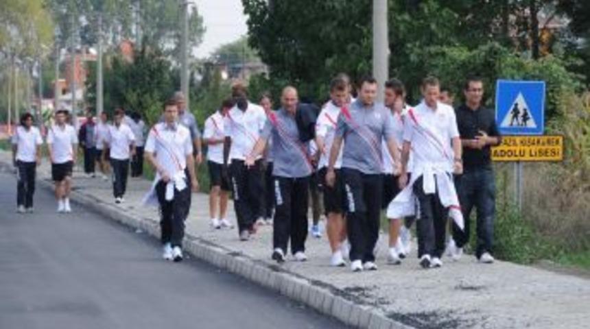 Samsunspor, Orduspor ma&ccedil;ı &ouml;ncesi y&uuml;r&uuml;y&uuml;ş yaptı