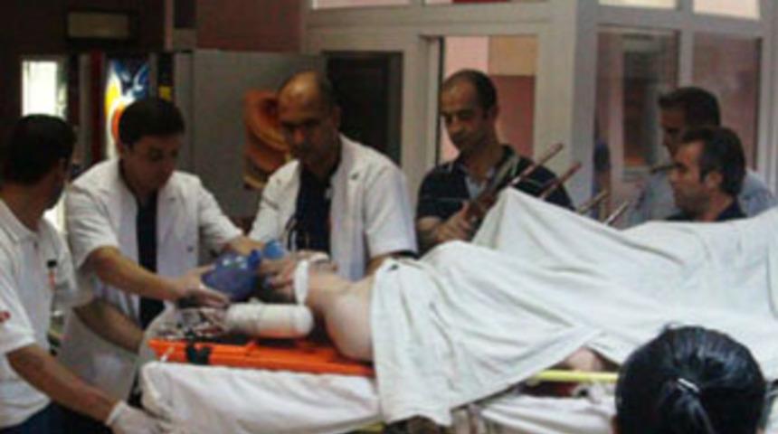 30 kiloluk demir kal&ccedil;asına saplandı