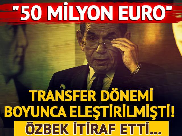 Transfer d&ouml;nemi boyunca eleştirildi! &Ouml;zbek yanıtladı: "50 milyon euro"