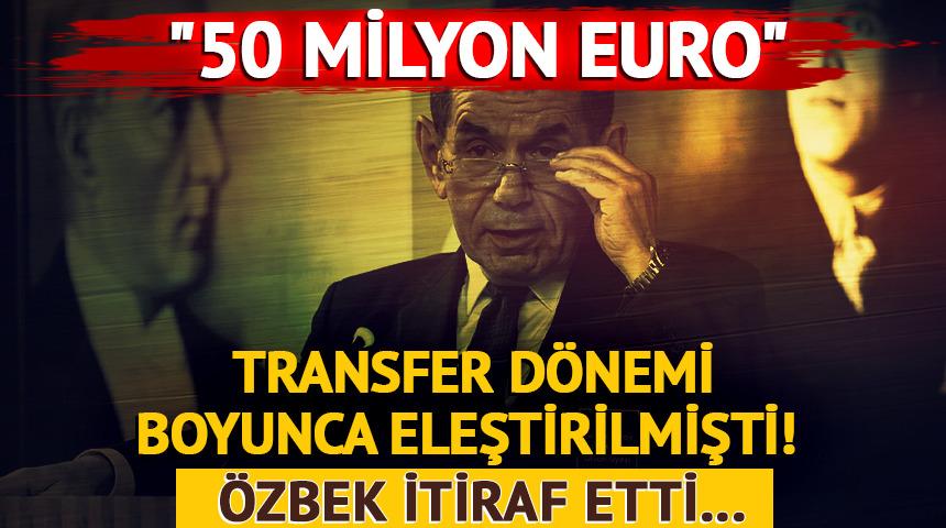 Transfer d&ouml;nemi boyunca eleştirildi! &Ouml;zbek yanıtladı: "50 milyon euro"