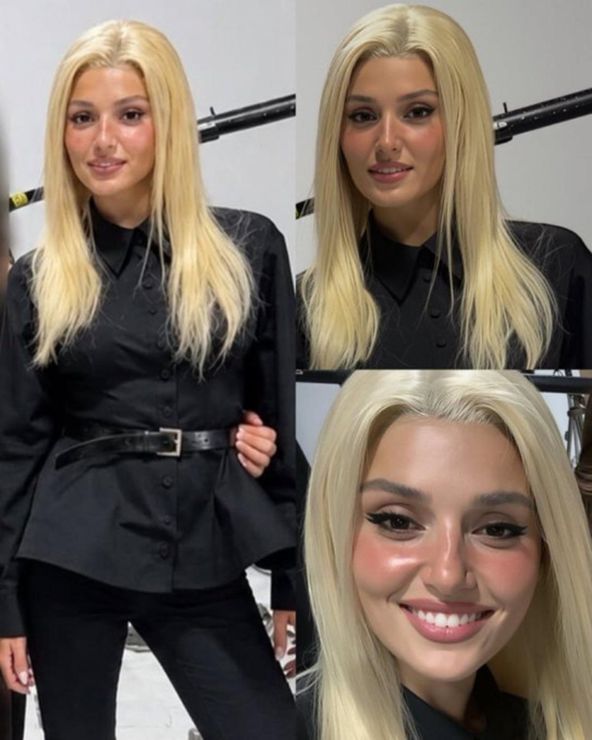 Hande Erçel in sarışın hali olay oldu! "Gerçekten boyattın mı?" 2