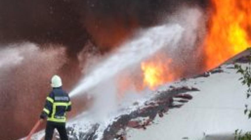 Giresun'da eski dolum tesisinde yangın