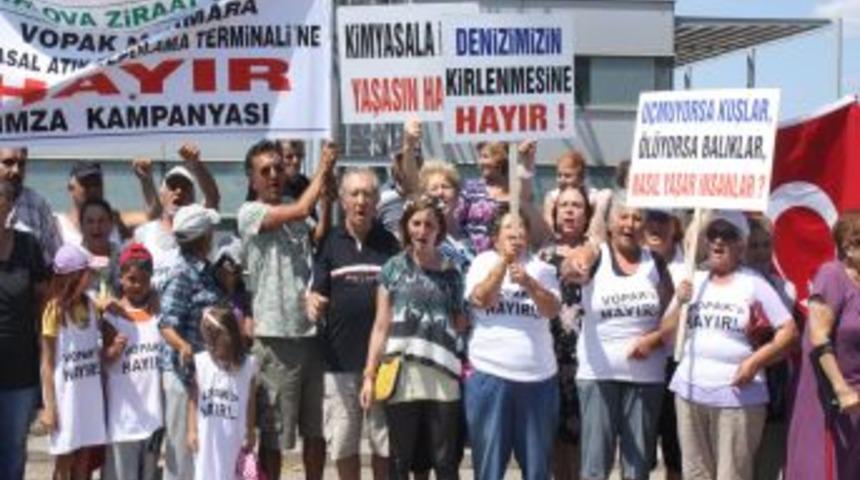 Yalovalıların, kimyasal depolama tesisine tepkisi s&uuml;r&uuml;yor