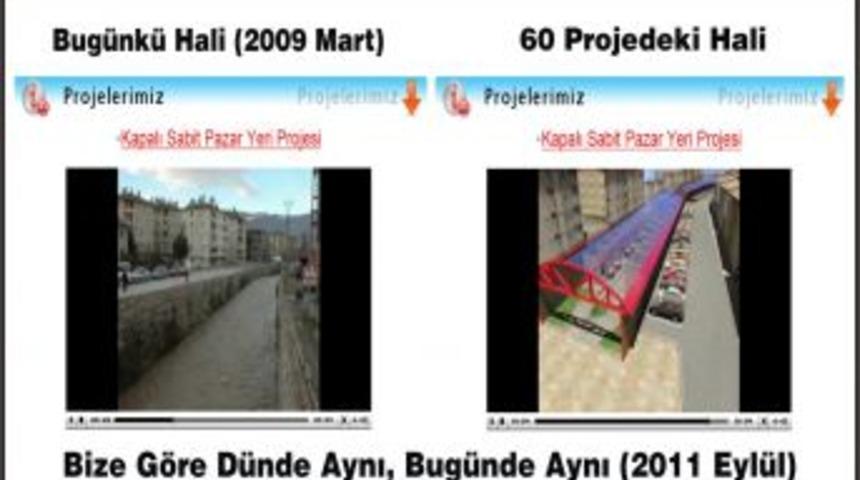 60 proje sırayla d&ouml;k&uuml;l&uuml;yor