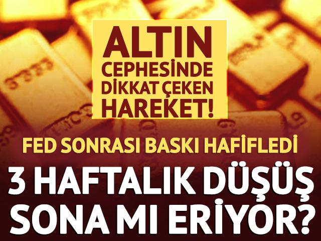 Altın yeniden y&uuml;kseliş sinyali verdi! 3 haftalık d&uuml;ş&uuml;ş sona mı eriyor?