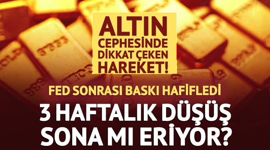 Altın yeniden y&uuml;kseliş sinyali verdi! 3 haftalık d&uuml;ş&uuml;ş sona mı eriyor?