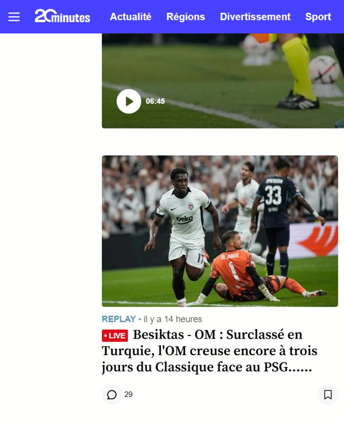 Beşiktaş ın Marsilya zaferi Fransız basınında! "İstanbul da çöktüler" 2