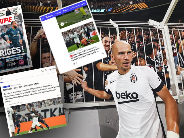 Beşiktaş'ın Marsilya zaferi Fransız basınında! "İstanbul'da &ccedil;&ouml;kt&uuml;ler"