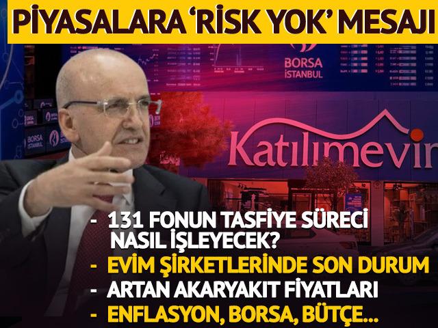 Bakan Şimşek'ten piyasalara mesaj: "Genele yayılmış risk yok"