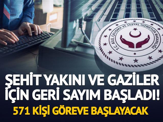Şehit yakını ve gaziler i&ccedil;in geri sayım başladı! G&ouml;zler yarınki atamada