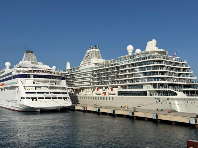 Bodrum'a iki kruvaziyerle 957 turist geldi