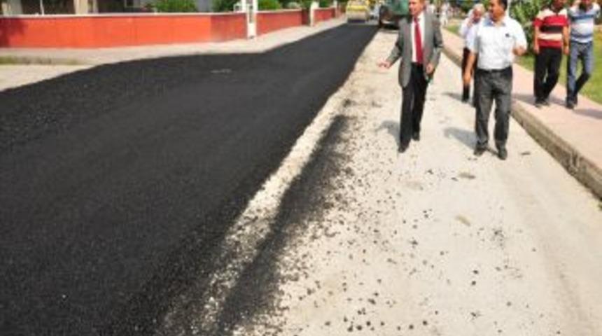 10 g&uuml;nde 4 bin 600 ton asfalt d&ouml;ken Atakum Belediyesi rekor kırdı