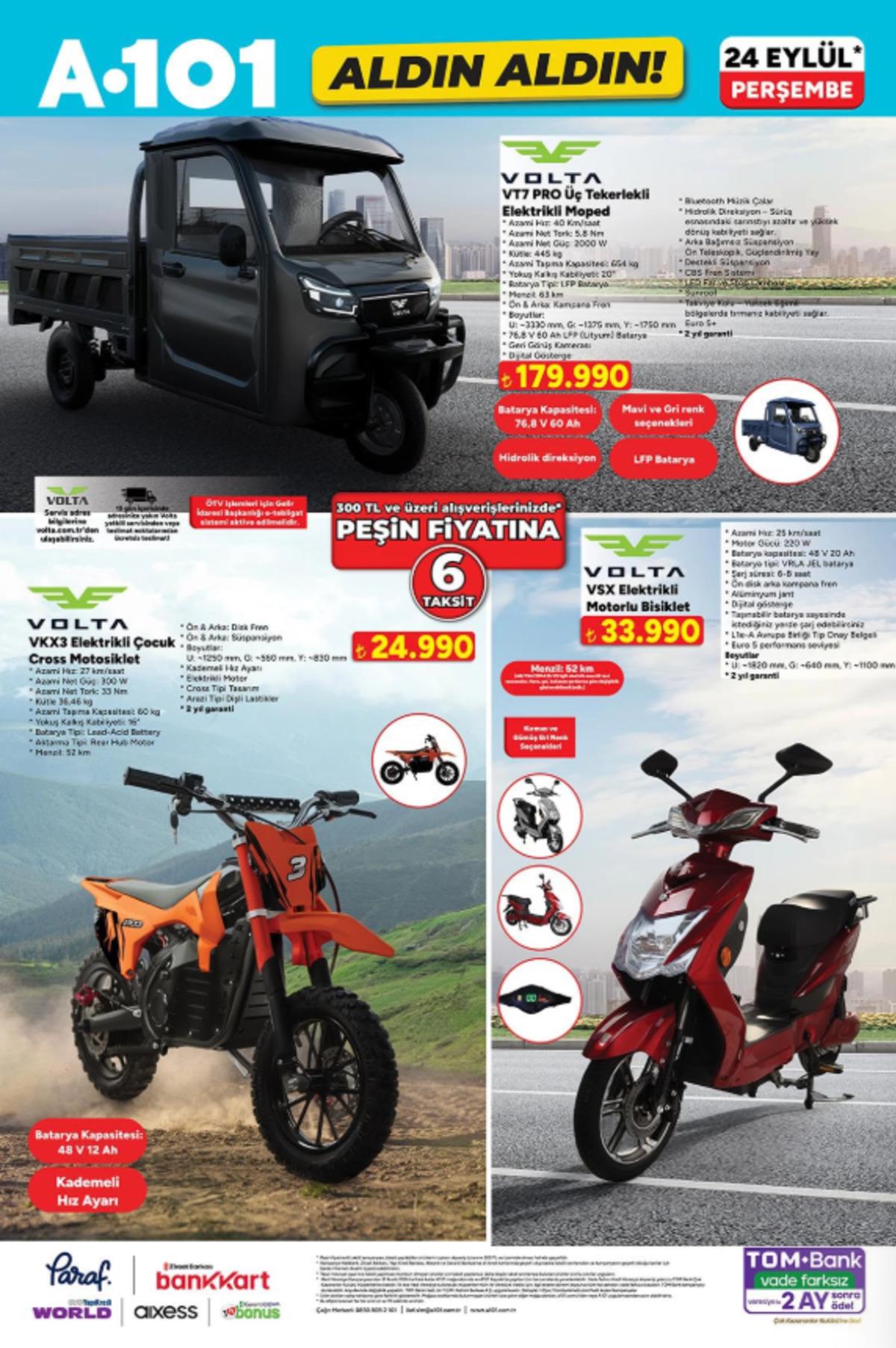 A101 e elektrikli cross motosiklet geliyor! 24 Eylül 2026 A101 Kataloğu 8