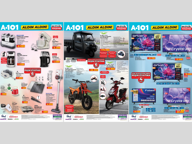 A101'e elektrikli cross motosiklet geliyor! 24 Eyl&uuml;l 2026 A101 Kataloğu