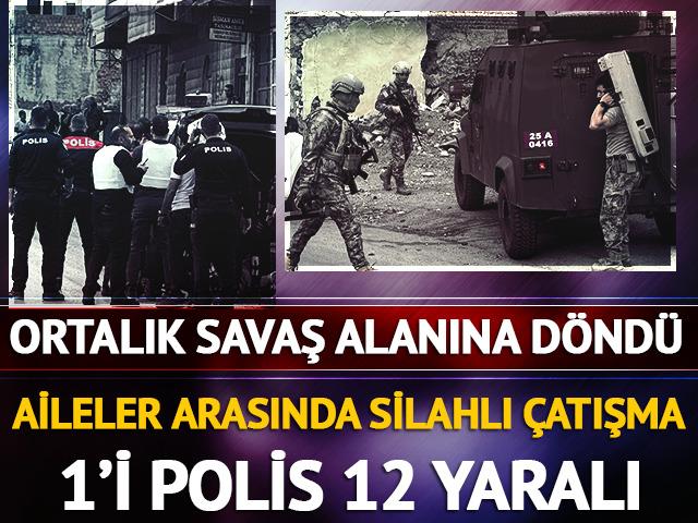 İki aile arasında silahla &ccedil;atışma: 1'i polis 12 yaralı