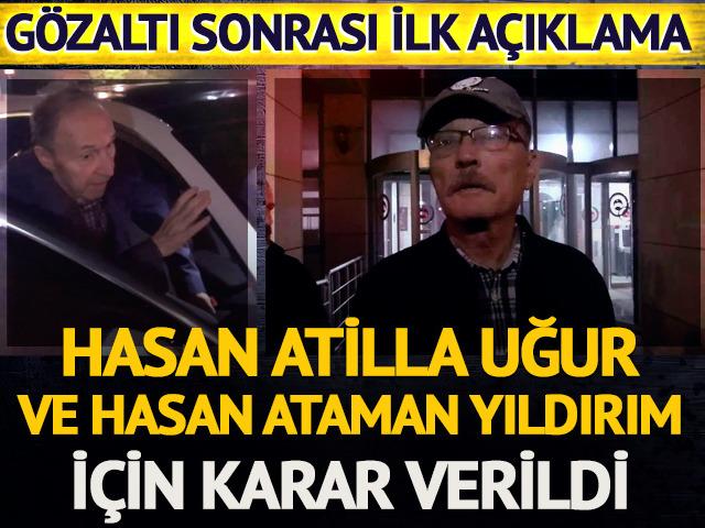 Hasan Atilla Uğur ve Hasan Ataman Yıldırım&rsquo;a ev hapsi
