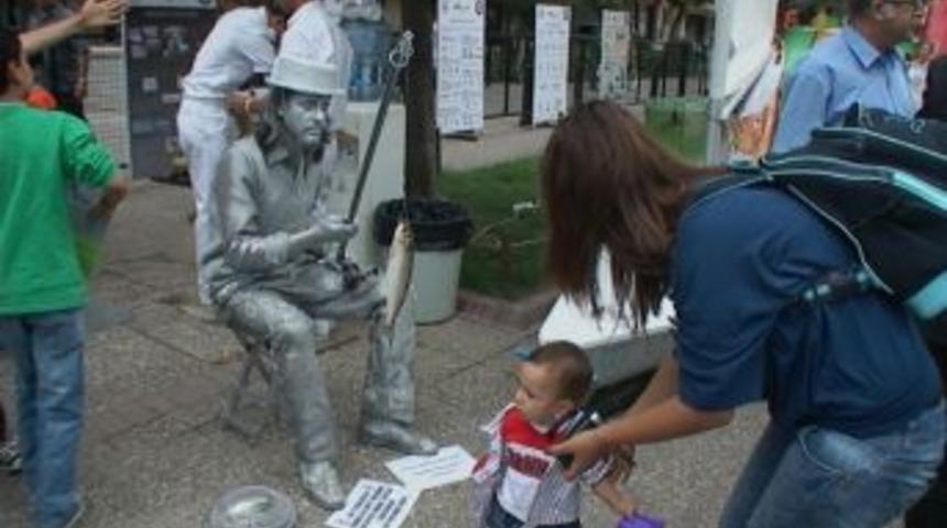Balık şenliğinde balık ziyafeti