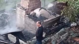 Köy fırınında çıkan yangını itfaiye söndürdü