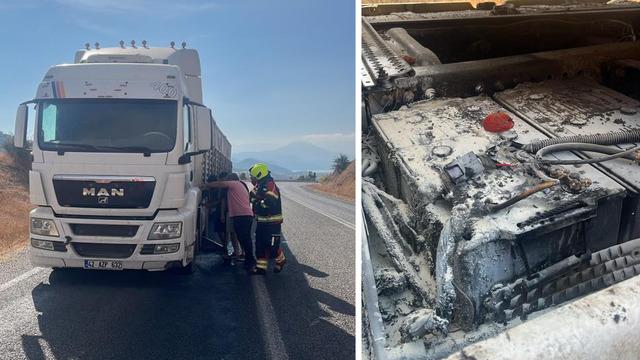 Faciadan dönüldü: Sındırgı’da seyir halindeki araçta yangın çıktı