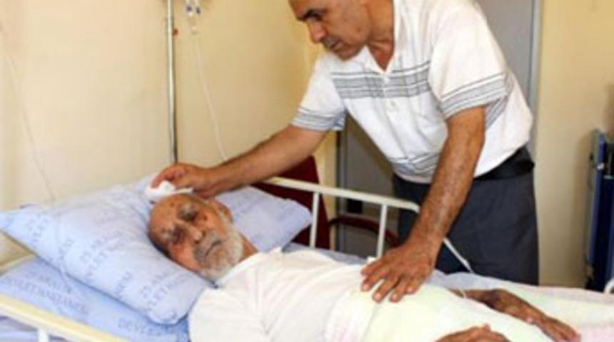 117'lik Hasan dede başını çarptı