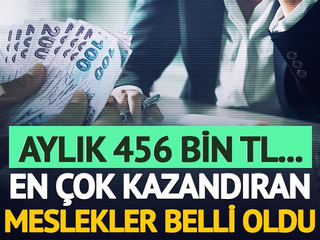 T&uuml;rkiye'de en &ccedil;ok kazandıran meslekler belli oldu