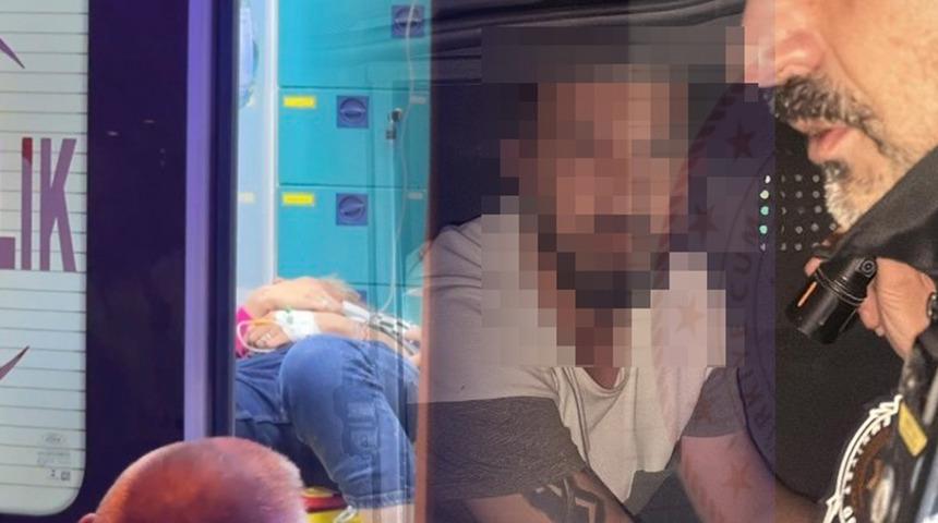 Eşi kamyonetten atladı, kendi sigaranın derdine d&uuml;şt&uuml;! Hem ehliyetsiz hem alkoll&uuml;