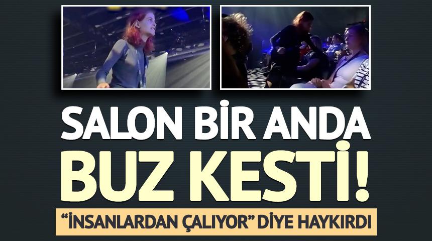 Salon bir anda buz kesti! "İnsanlardan &ccedil;alıyor" diye haykırdı