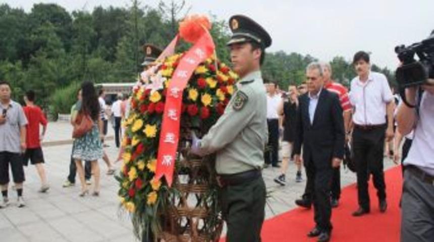 Başkan Kocaoğlu &Ccedil;in'de İzmir metro vagonlarının t&ouml;renine katıldı
