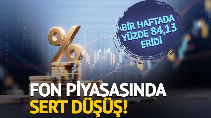 Bir haftada y&uuml;zde 84,13 eridi: Fon piyasasında sert d&uuml;ş&uuml;ş