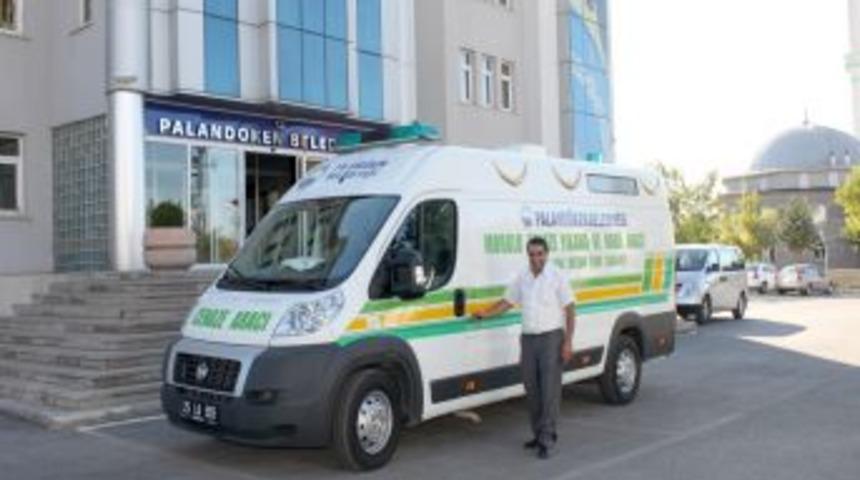 Paland&ouml;ken Belediyesi morglu cenaze aracını hizmete soktu