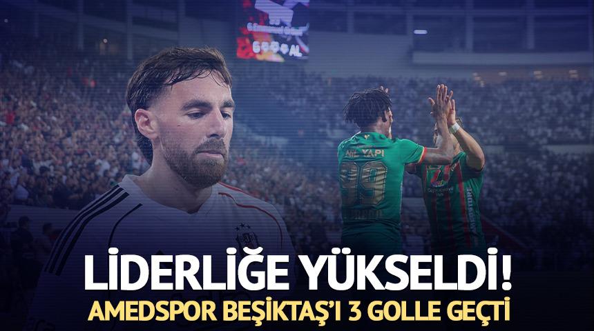 Amedspor zirveye &ccedil;ıktı! Beşiktaş'ı 3-2 mağlup etti
