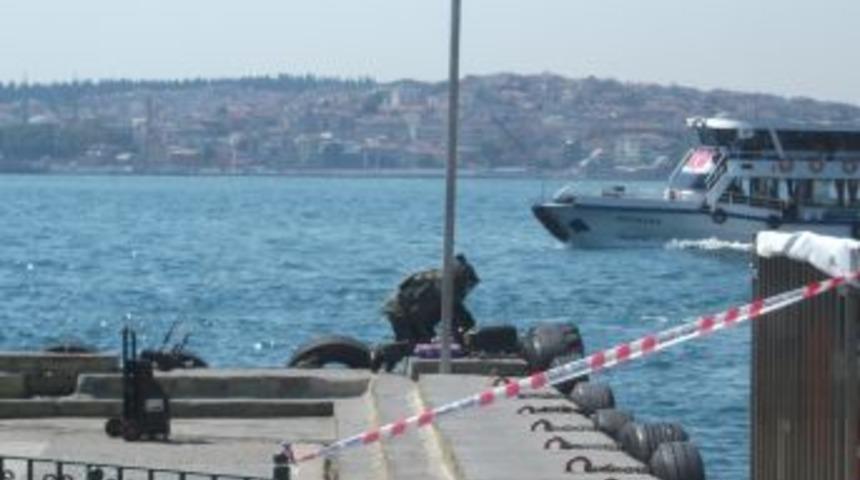 Beşiktaş İskelesinde ş&uuml;pheli valiz alarmı