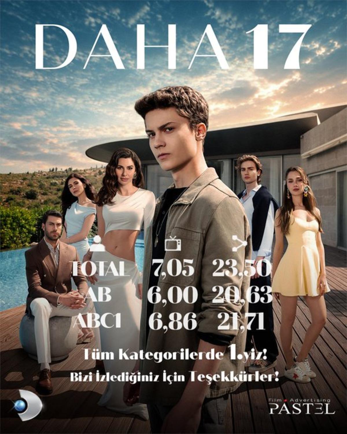 Daha 17, Çirkin, Teşkilat... 20 Eylül reytinglerinde birinci belli oldu 2