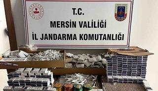 Mersin&rsquo;de sigara ka&ccedil;ak&ccedil;ılığı operasyonu: 32 bin 120 makaron ele ge&ccedil;irildi