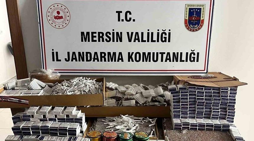 Mersin&rsquo;de sigara ka&ccedil;ak&ccedil;ılığı operasyonu: 32 bin 120 makaron ele ge&ccedil;irildi