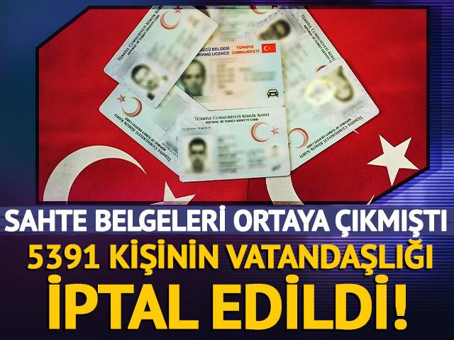 İ&ccedil;işleri Bakanlığı'ndan 'vatandaşlık' a&ccedil;ıklaması! 5391 kişininki iptal edildi