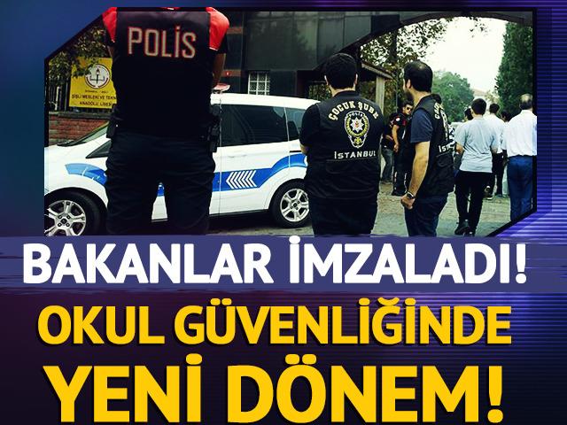 Okul g&uuml;venliği protokol&uuml; imzalandı! İ&ccedil;işleri Bakanı ve Milli Eğitim Bakanı'ndan a&ccedil;ıklama