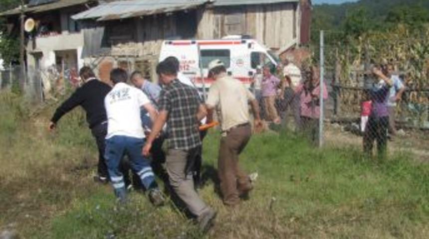 Şarampole yuvarlanan otomobildeki 4 kişi yaralandı