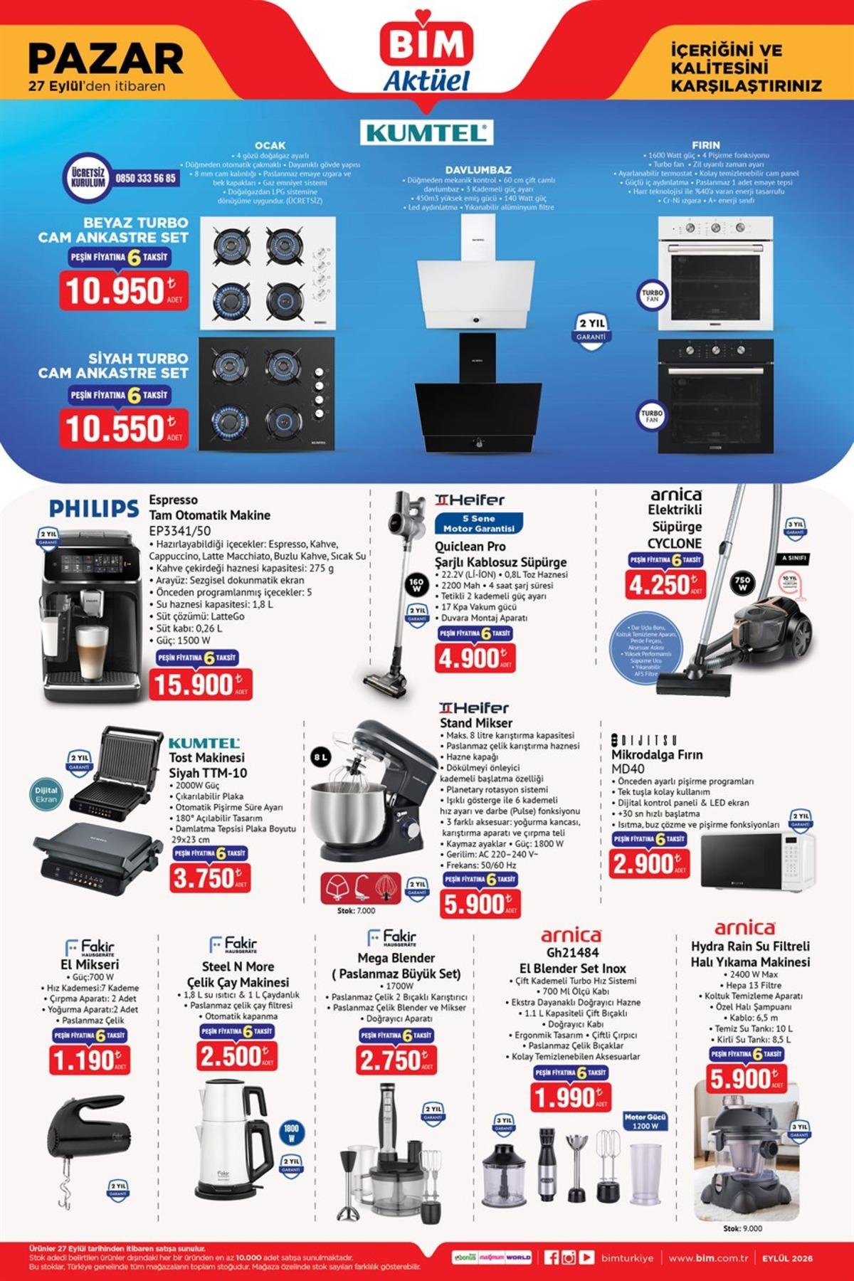 BİM e Philips kahve makinesi geliyor! 22-23-25-27 Eylül BİM Aktüel Kataloğu 9