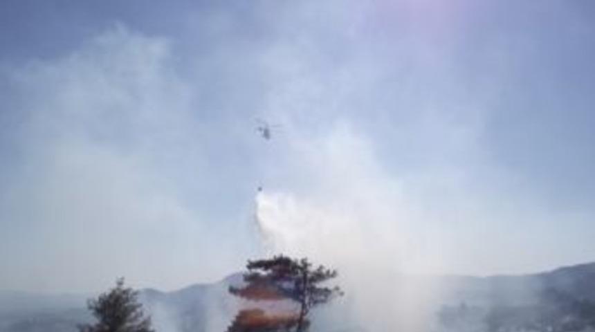 Kazdağları eteklerinde orman yangını &ccedil;ıktı