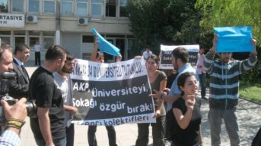 Cumhurbaşkanı protestosuna polis engeli