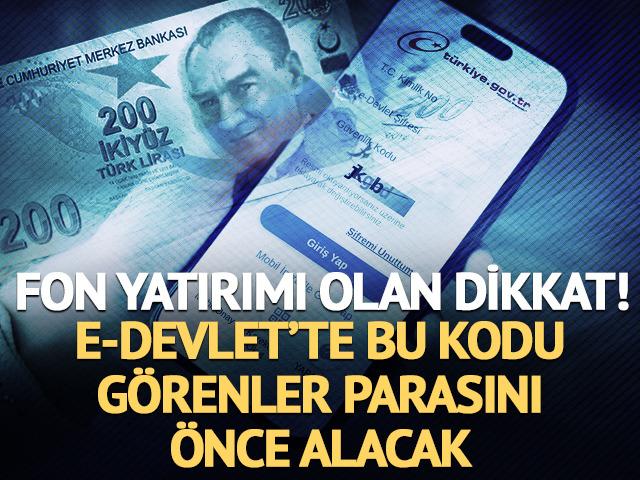 Fonda olanlar parasını nasıl alacak? E-Devlet'te 'PBLK' kodunu g&ouml;renler geri &ouml;demede &ouml;ncelikli