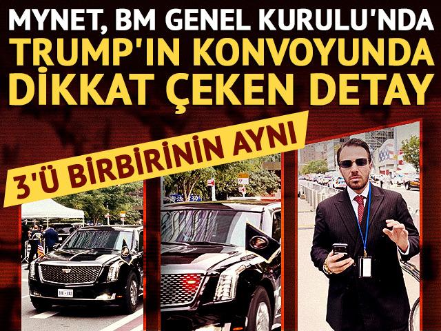 Trump'ın konvoyunda dikkat &ccedil;eken detay