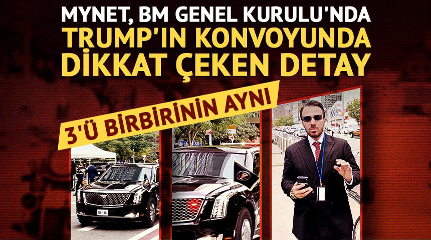 Trump'ın konvoyunda dikkat &ccedil;eken detay