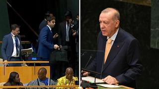 Son dakika:  İran heyeti Erdoğan'ı ayakta alkışladı, İsrailliler salonu terk etti