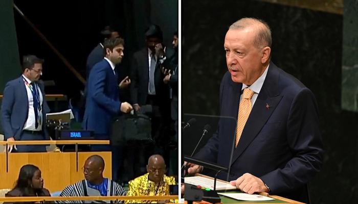  İran heyeti Erdoğan'ı ayakta alkışladı, İsrailliler salonu terk etti