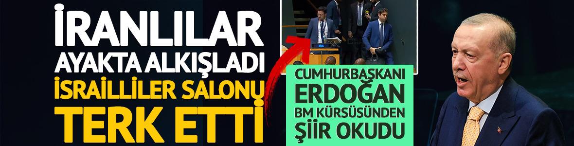  İran heyeti Erdoğan'ı ayakta alkışladı, İsrailliler salonu terk etti