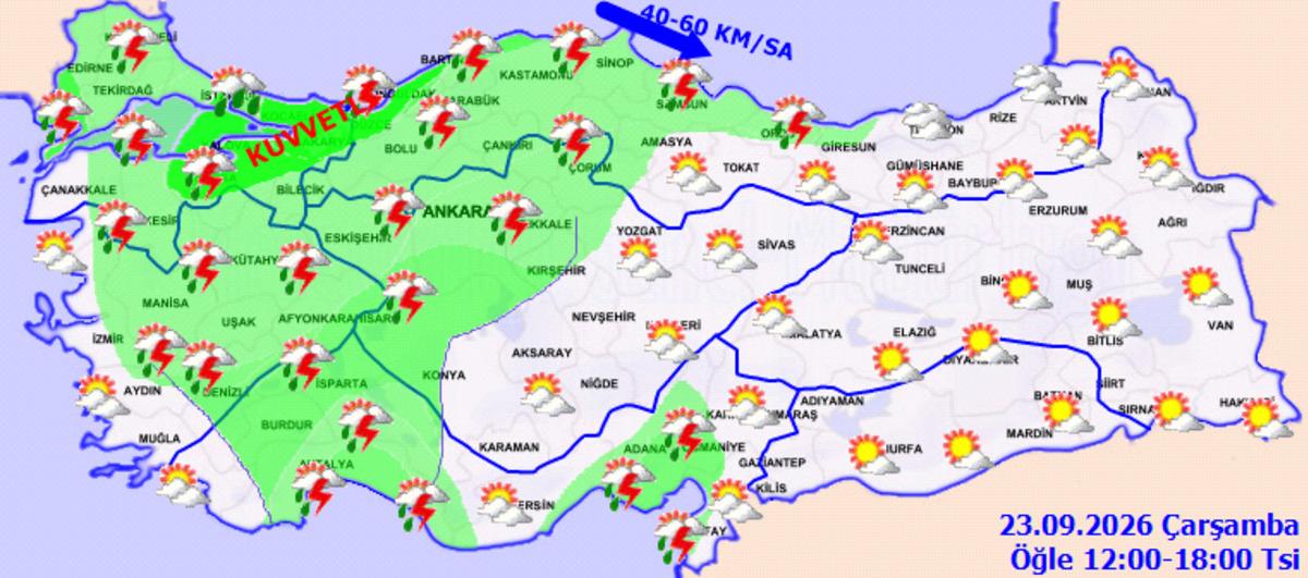 Meteoroloji’den İstanbul dahil 14 il için uyarı: Saat saat açıkladı! Fırtına ve kuvvetli sağanak geliyor 2